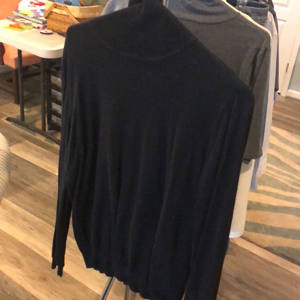 Black turtleneck sweater